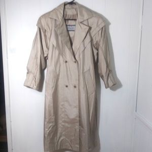 Retro Tan Trench Coat Jacket